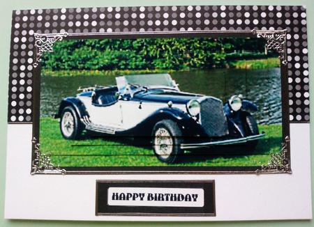 Black and White Classic Car by Jennifer (Jaye) Smith-Kirk