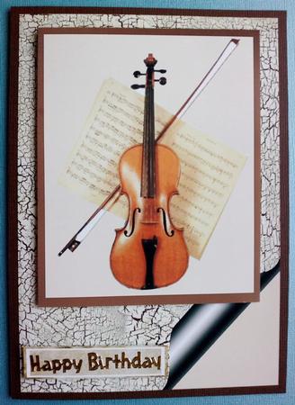 Violin Topper in Frame by Jennifer (Jaye) Smith-Kirk