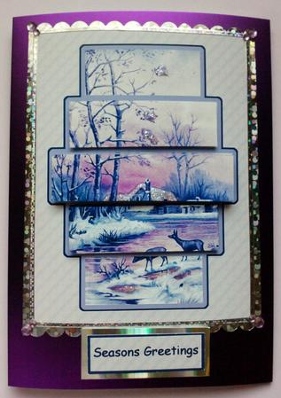 Deer Resting Vertical Pyramid Panel by Jennifer (Jaye) Smith-Kirk