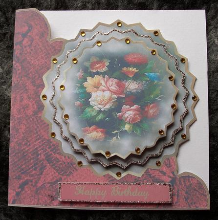 Floral Scalloped Edge Fold Card by Jennifer (Jaye) Smith-Kirk