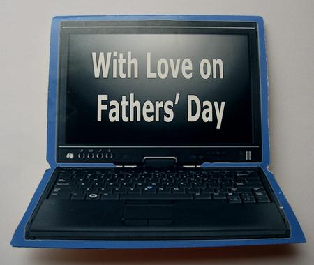 Laptop Computer - Blue Fathers Day 2 by Jennifer (Jaye) Smith-Kirk