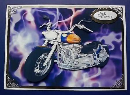 Blue Chopper Bike by Jennifer (Jaye) Smith-Kirk