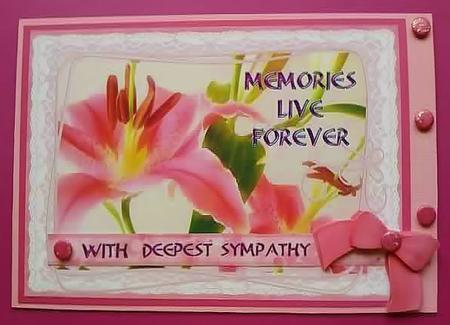 Pink Lily Memories Live Forever Sympathy Thinking of You by Jennifer (Jaye) Smith-Kirk