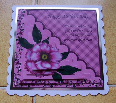 Pretty Peony Card Front and Triangle Pyramid - Mothers Day by Jennifer (Jaye) Smith-Kirk