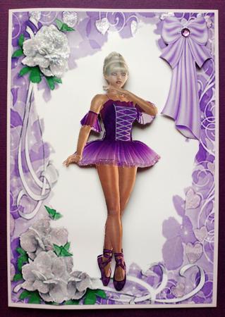 Pretty Ballerina in Flower Frame by Jennifer (Jaye) Smith-Kirk
