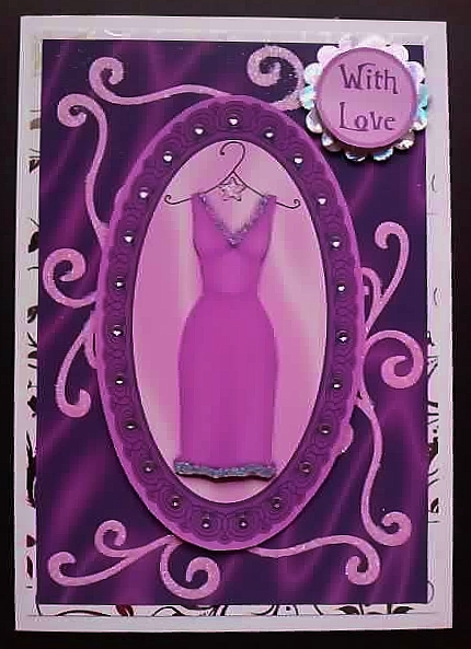 Sophisticated and Swirly Dress Decoupage - Lilac by Jennifer (Jaye) Smith-Kirk