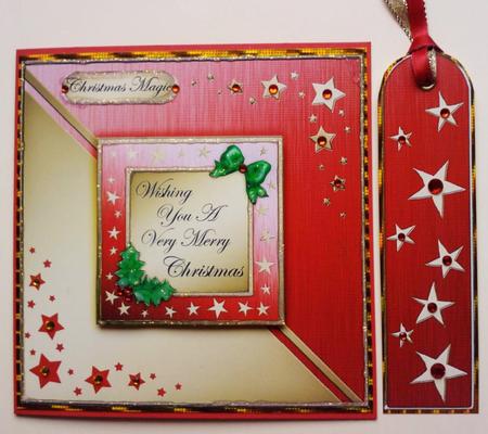 Elegant Christmas Greeting Quick Card with Greetings by Jennifer (Jaye) Smith-Kirk