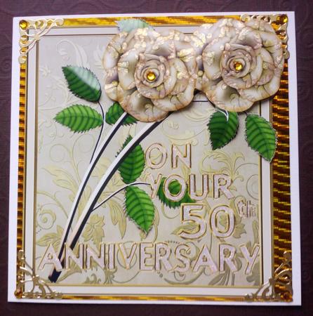 Golden Wedding Anniversary Card by Jennifer (Jaye) Smith-Kirk