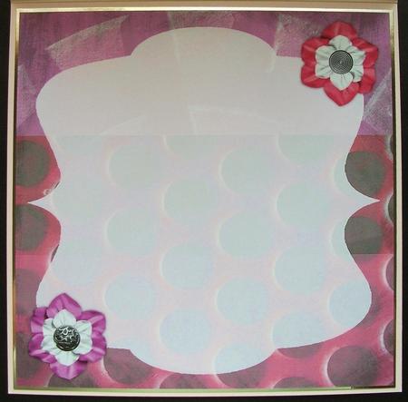 Frilly Corset 8x8 Insert & Tags - Hot Pink & Purple by Jennifer (Jaye) Smith-Kirk