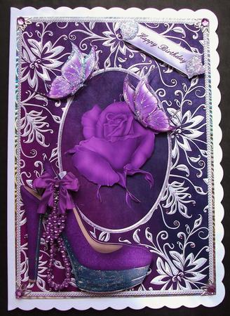 The Purple Slingback Card Front by Jennifer (Jaye) Smith-Kirk