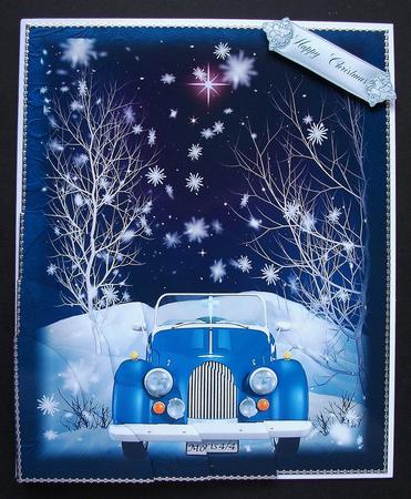 Morgan Blue Christmas Stacker Card Front by Jennifer (Jaye) Smith-Kirk