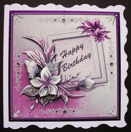 Flowers on a Plum Background by Jennifer (Jaye) Smith-Kirk