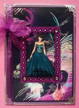 Belles in Bloom 2 A5 Pyramid Card Front by Jennifer (Jaye) Smith-Kirk