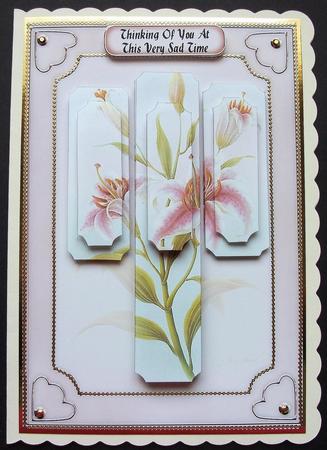Pink Lillies Sympathy Card by Jennifer (Jaye) Smith-Kirk