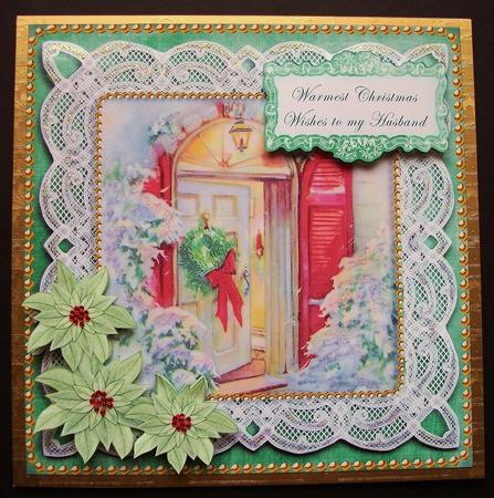 Christmas Door Warmest Husband 8in Sentiment Topper by Jennifer (Jaye) Smith-Kirk