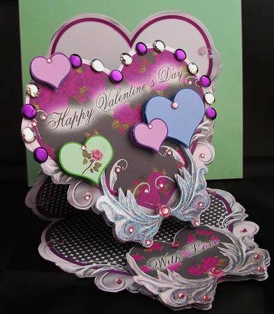 Multi-heart Easel Kit Lilac by Jennifer (Jaye) Smith-Kirk