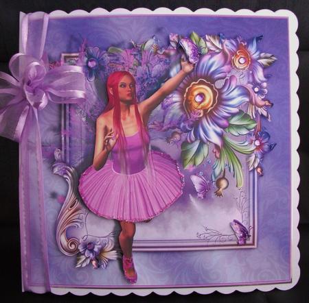 Ballerina Flutters and Dreamy Flowers 8x8 Topper by Jennifer (Jaye) Smith-Kirk
