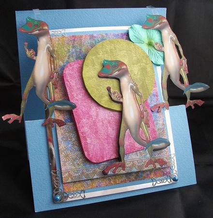 Count Gecko, A6 Easy Step by Step Card by Jennifer (Jaye) Smith-Kirk
