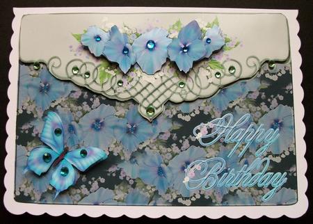 Green Floral Scroll Card Topper by Jennifer (Jaye) Smith-Kirk