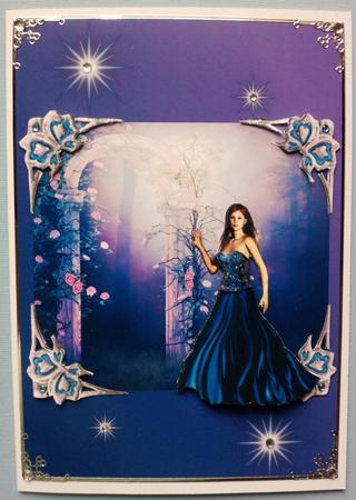 Midnight Garden Decoupage Quick Card Front by Jennifer (Jaye) Smith-Kirk