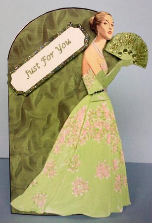 Green Evening Shaped Card by Jennifer (Jaye) Smith-Kirk
