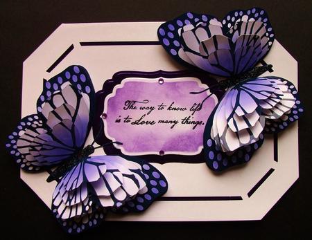 Butterfly Shaped Stacker - a Hint of Purple by Jennifer (Jaye) Smith-Kirk