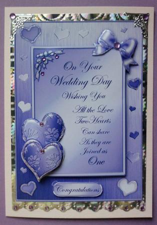 Elegant Romance Wedding Day Quick Card with 3D Decoupage by Jennifer (Jaye) Smith-Kirk