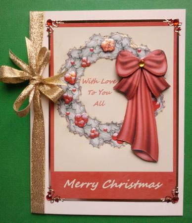With Love to You All Holly Wreath Step by Step by Jennifer (Jaye) Smith-Kirk