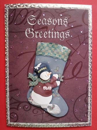 Snowman Stocking Quick Card by Jennifer (Jaye) Smith-Kirk