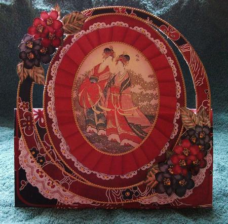 Oriental Ladies Oval Over 3D Mini Card Kit by Jennifer (Jaye) Smith-Kirk