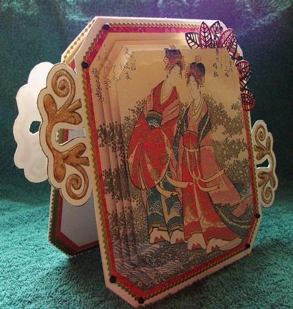 Oriental Ladies Red Fancy Emerald Decoupage Mini Kit by Jennifer (Jaye) Smith-Kirk