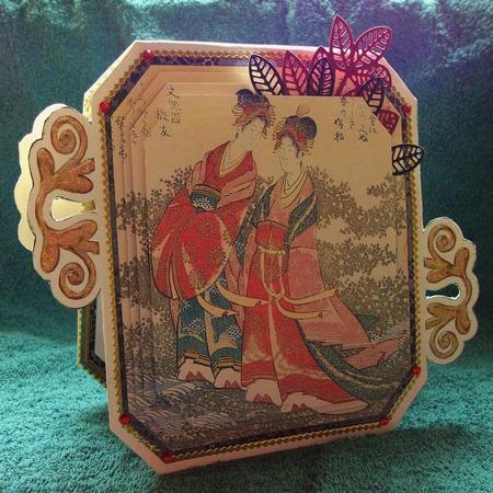 Oriental Ladies Black Fancy Emerald Decoupage Mini Kit by Jennifer (Jaye) Smith-Kirk