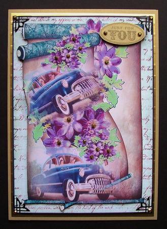 Scroll Vintage Cars Male Card by Jennifer (Jaye) Smith-Kirk