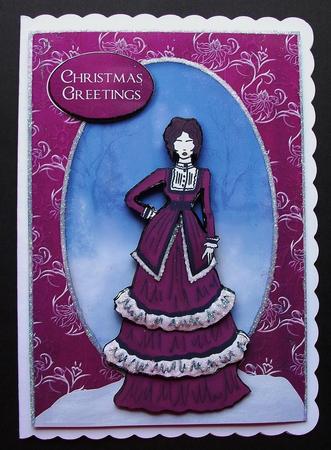 Purple Victorian Christmas + Decoupage by Jennifer (Jaye) Smith-Kirk