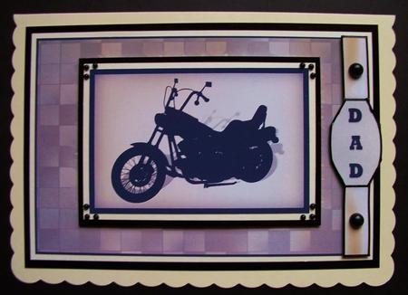Motorbike Silhouette Birthday by Jennifer (Jaye) Smith-Kirk