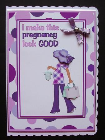 Expectant Mum Purple Ethnic Lady by Jennifer (Jaye) Smith-Kirk