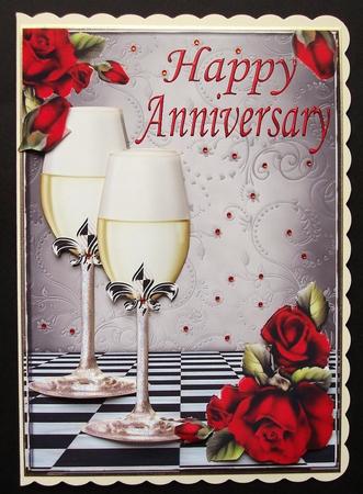 Red Roses and Champagne for a Anniversary by Jennifer (Jaye) Smith-Kirk