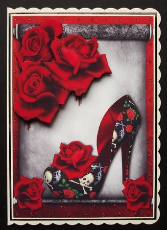 Gothic Guns 'n' Roses Diva Shoe & Dread Roses by Jennifer (Jaye) Smith-Kirk