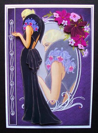 Dramatic Velvet Evening Gown Fashion Reflections Decoupage by Jennifer (Jaye) Smith-Kirk