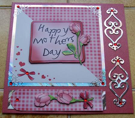 Mothers Day Greeting Card with Decoupage by Jennifer (Jaye) Smith-Kirk