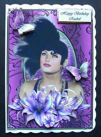 Lily Art Deco Style Lady in a Shimmering Frame by Jennifer (Jaye) Smith-Kirk