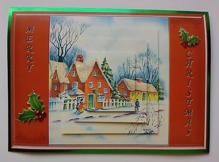 Vintage Village Scene at Christmas by Jennifer (Jaye) Smith-Kirk
