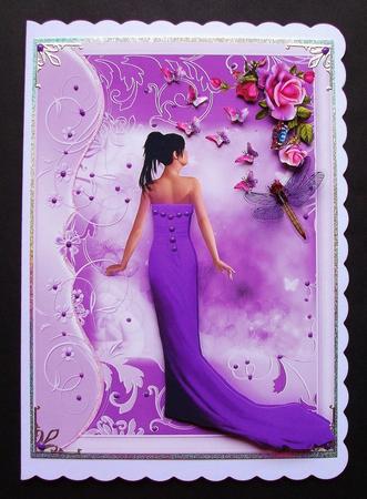 Beautiful Purple Beauty Card Topper by Jennifer (Jaye) Smith-Kirk