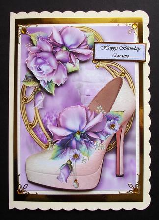 Stunning Shoes - the Monaco Collection - Purple Roses by Jennifer (Jaye) Smith-Kirk