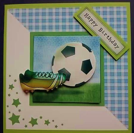 Football Quick Card with Decoupage by Jennifer (Jaye) Smith-Kirk