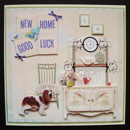 Shabby Chic Style Kitchen with Cavalier King Charles Green by Jennifer (Jaye) Smith-Kirk