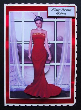 Young Woman in Red by Jennifer (Jaye) Smith-Kirk