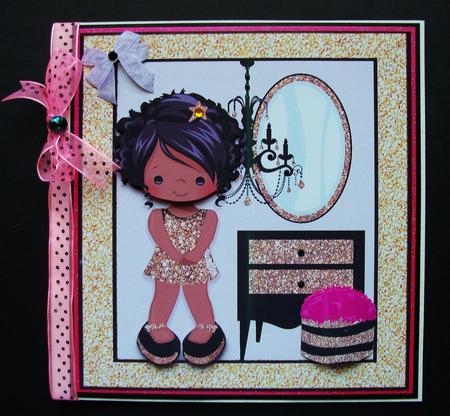 Glamorous Ethnic Girl 8x8 by Jennifer (Jaye) Smith-Kirk