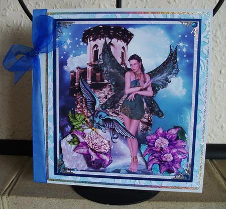 Dragon Fae Fantasy Topper with Decoupage by Jennifer (Jaye) Smith-Kirk