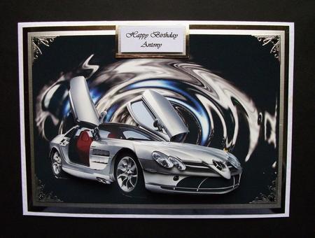 Mercedes Sports Car Decoupage by Jennifer (Jaye) Smith-Kirk